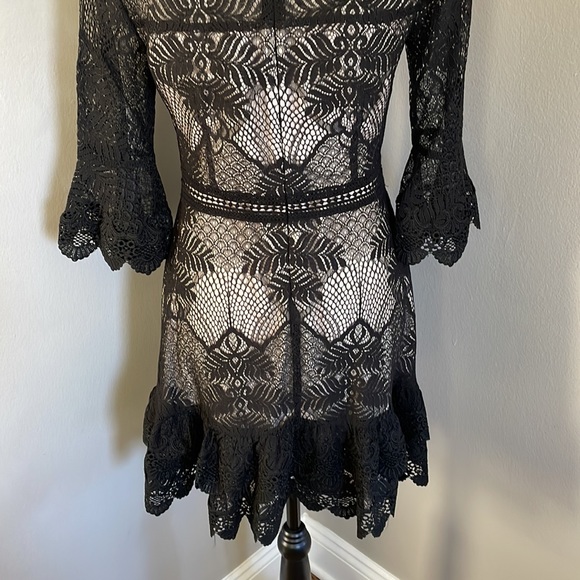 BB Dakota RSVP Black lace dress layer cake black $189 - Picture 7 of 9
